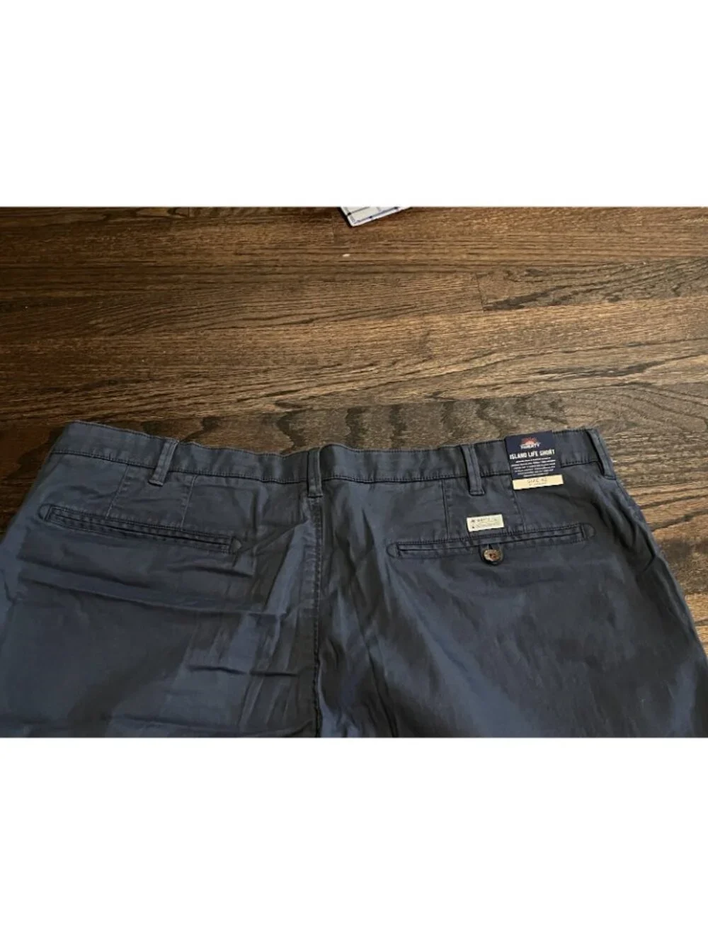 NWT Faherty Men’s Island Life 8” Shorts Navy Blue Organic Cotton Size 42 $118